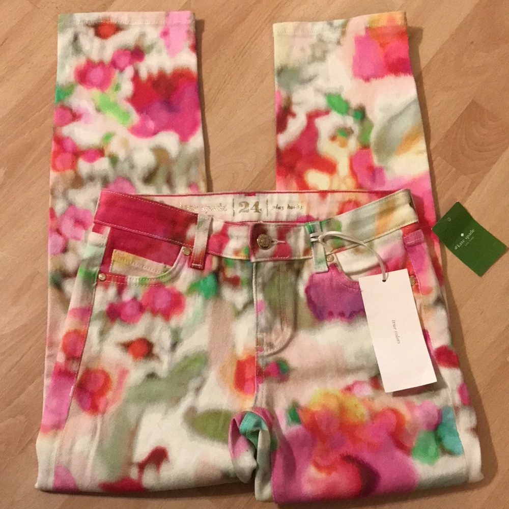 ♠️Kate Spade (NWT)♠️…Women’s 24…Perry Street Play Hooky Colorful Cropped Jeans! - Picture 16 of 17